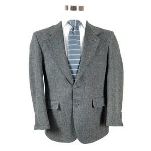 ❌SOLD❌Cricketeer Herringbone Tweed Wool Blazer 42S